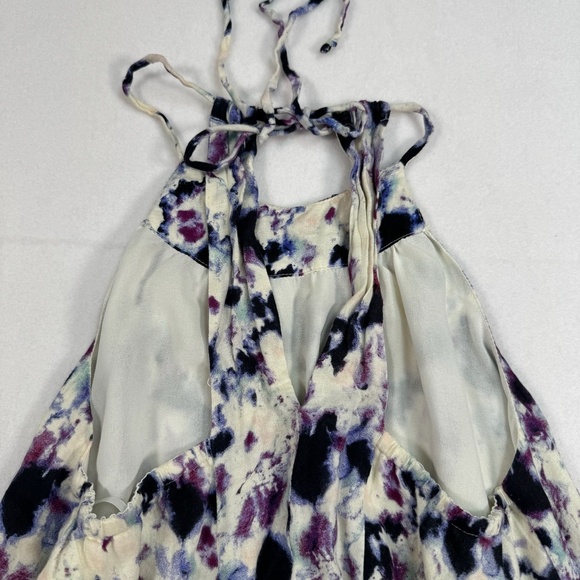 Greylin Halter Maxi Dress Womens Size Small Multi Color Print Tie Waist - Picture 2 of 10